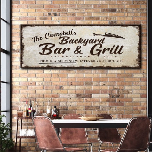 Backyard Bar & Grill Sign