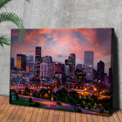 Denver Skyline Brilliance Canvas Wall Art