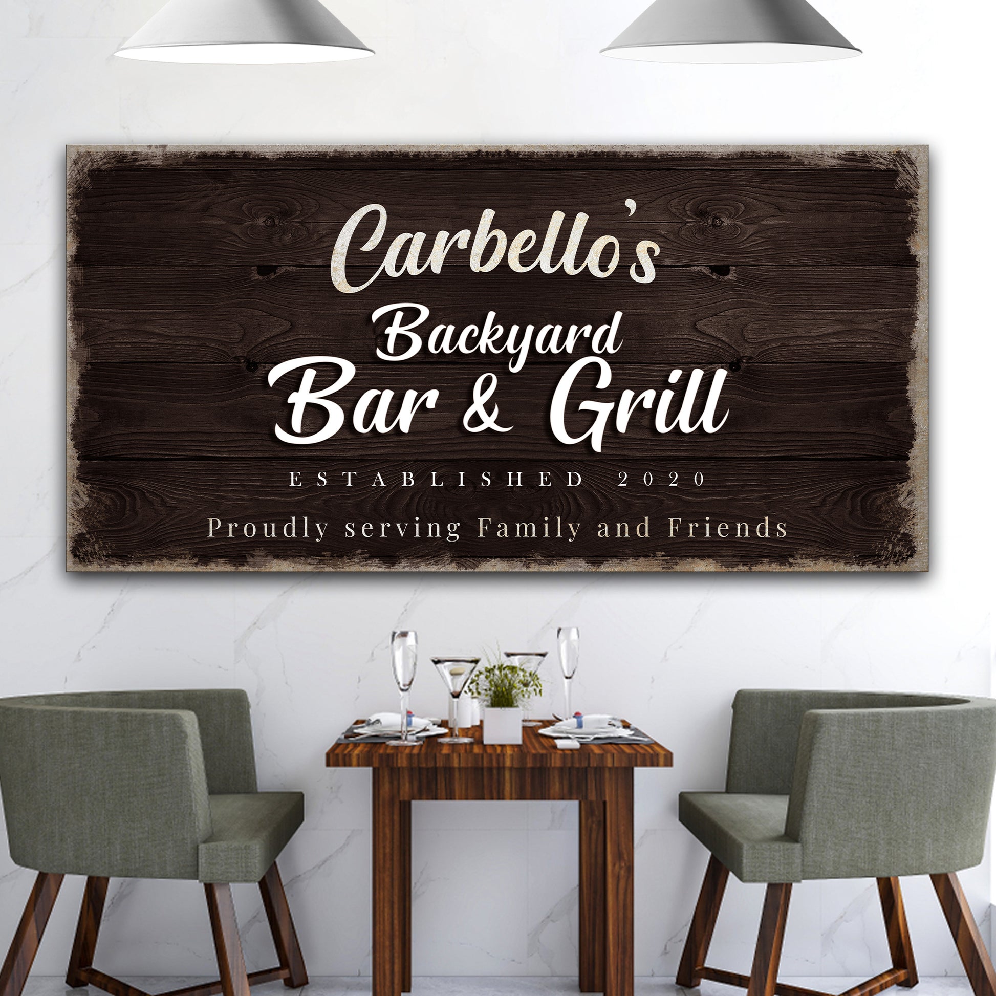 Backyard Bar & Grill Sign