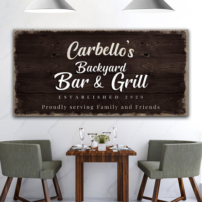 Backyard Bar & Grill Sign