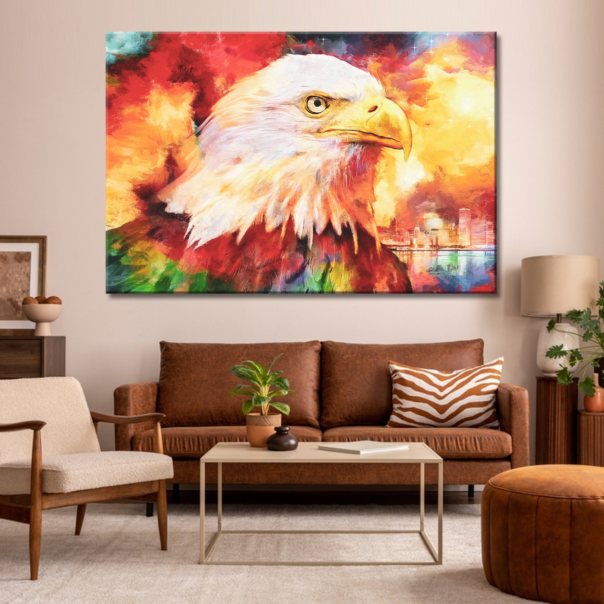craftcanvases.com watercolor american bald eagle art