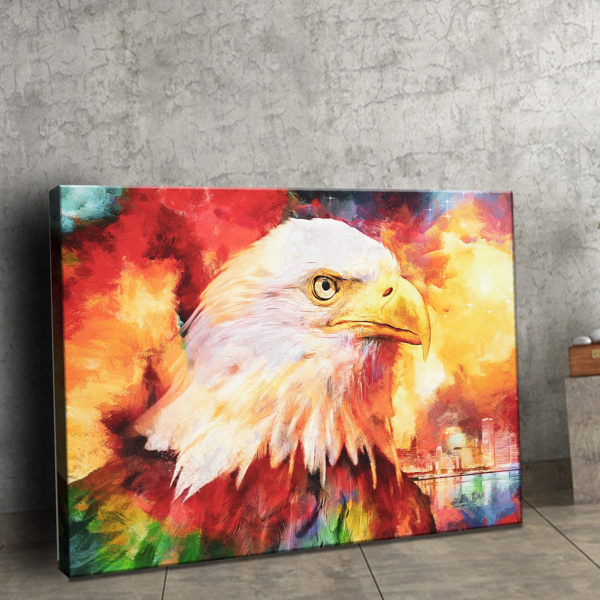 craftcanvases.com watercolor american bald eagle art