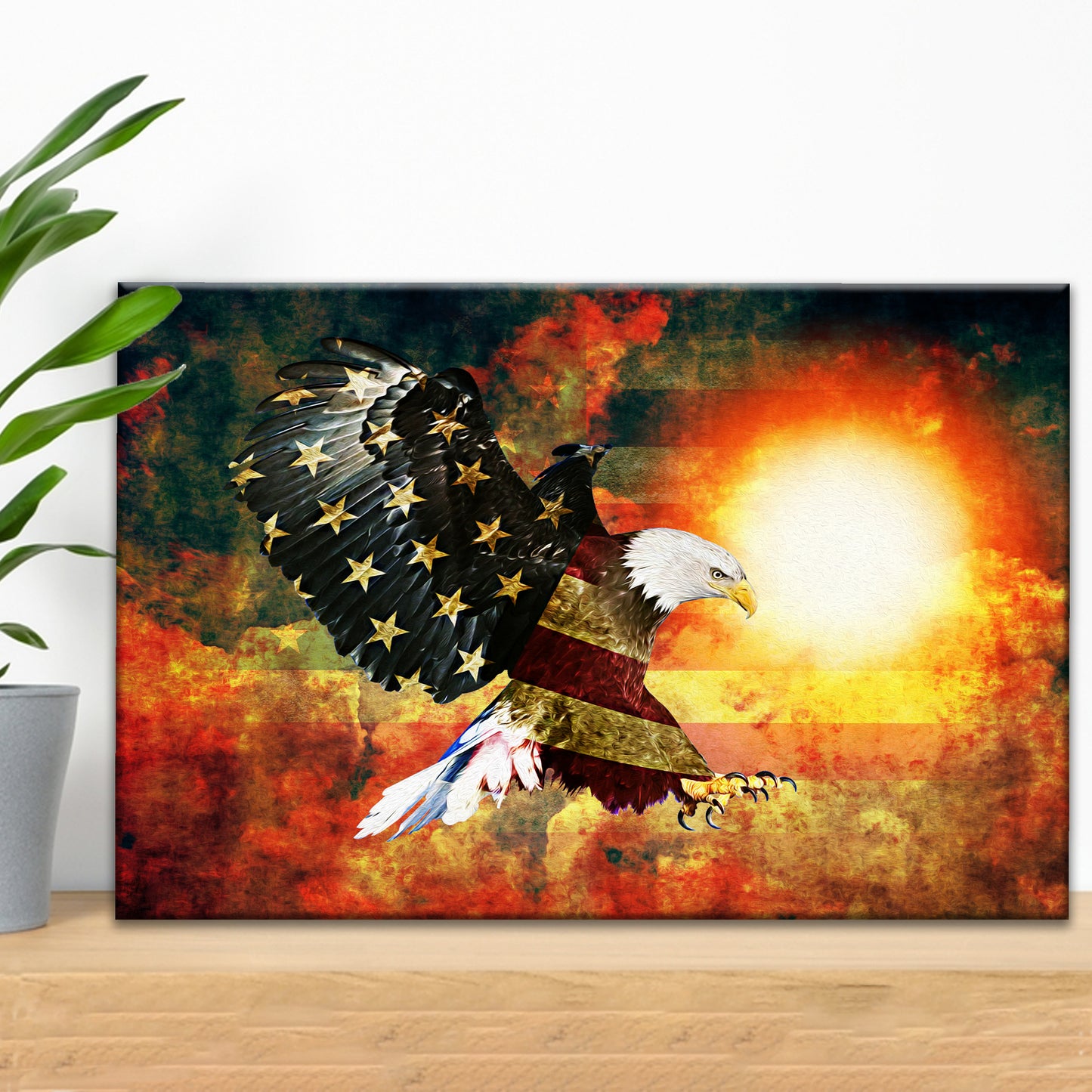 Patriotic Eagle Canvas Decor