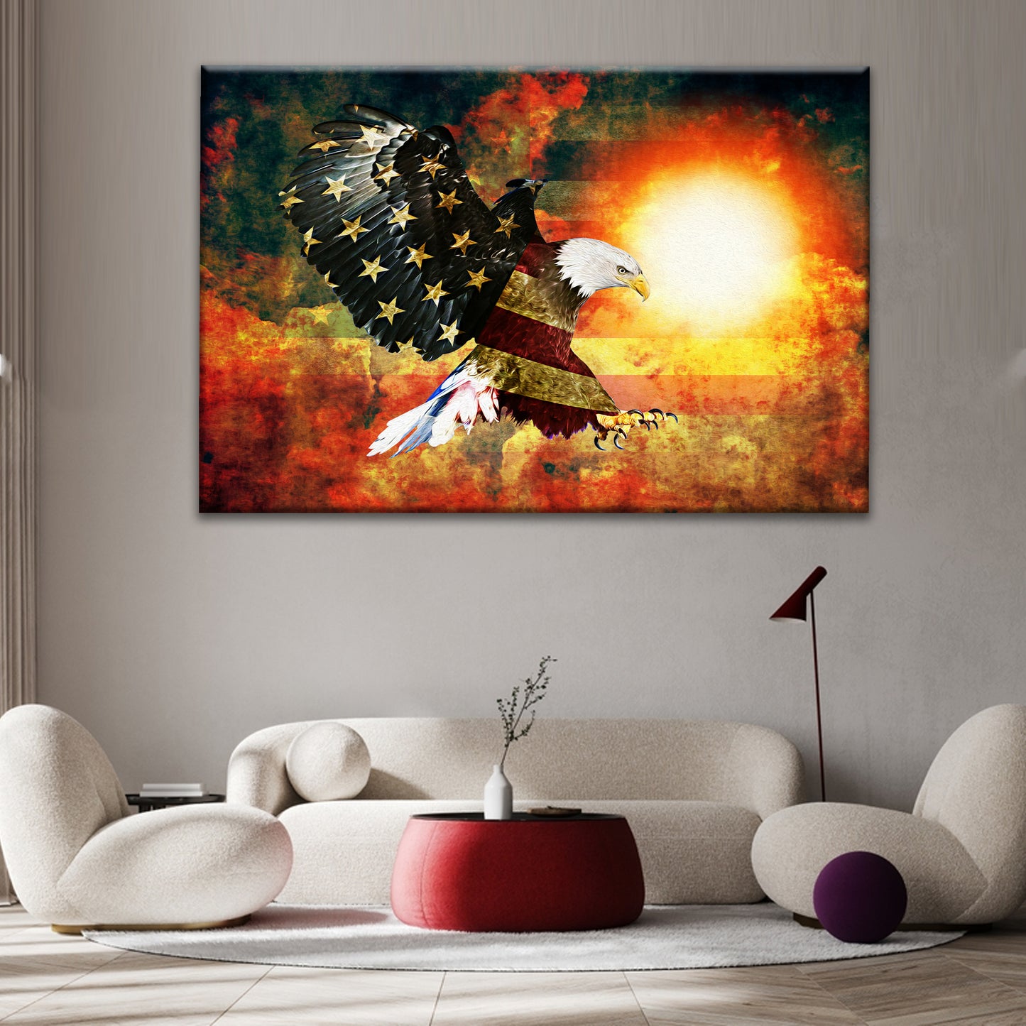 Patriotic Eagle Canvas Decor