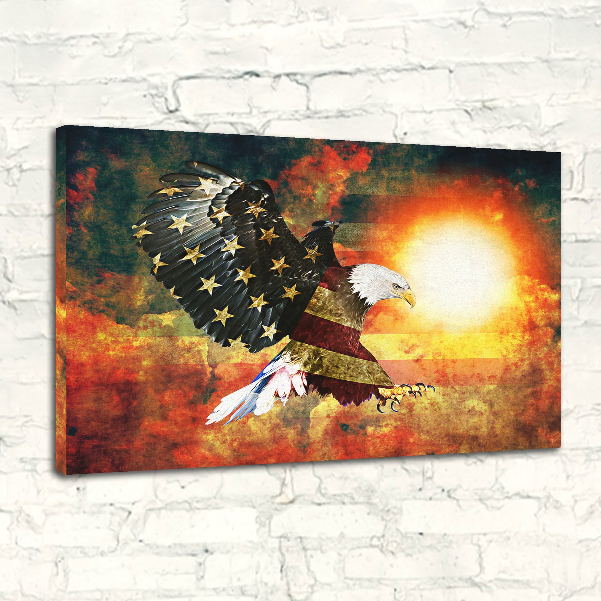 Patriotic Eagle Canvas Decor