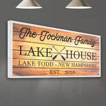 The Family Lake House Paddle Sign