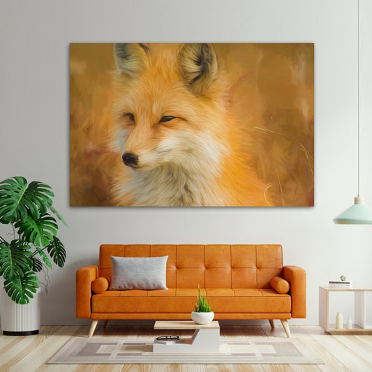 Canvas Wall Art Enchanting Forest Fox