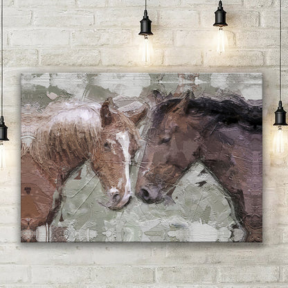 Canvas Wall Art Celebrating Abstract Equine Love