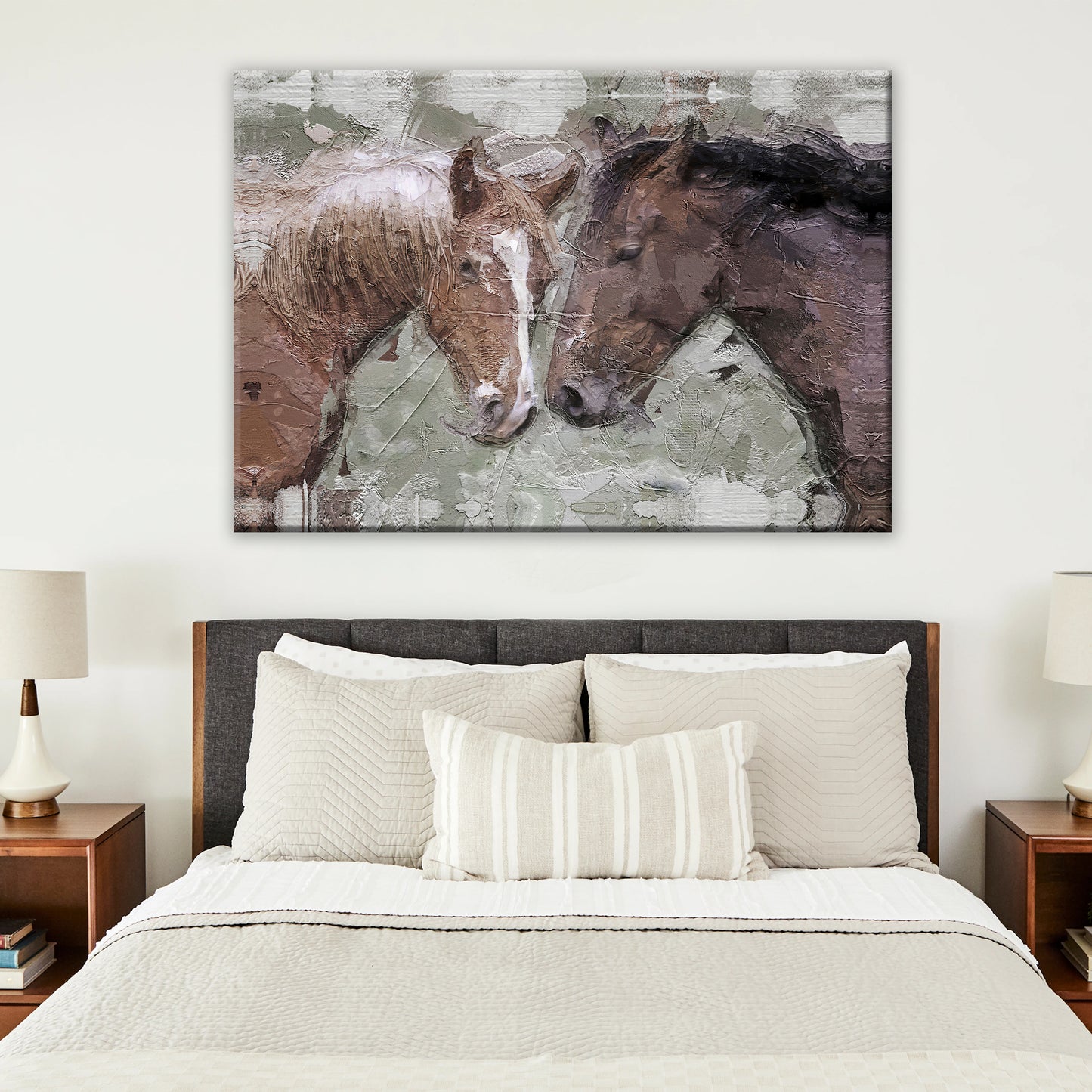 Canvas Wall Art Celebrating Abstract Equine Love