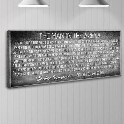 The Man In The Arena Sign