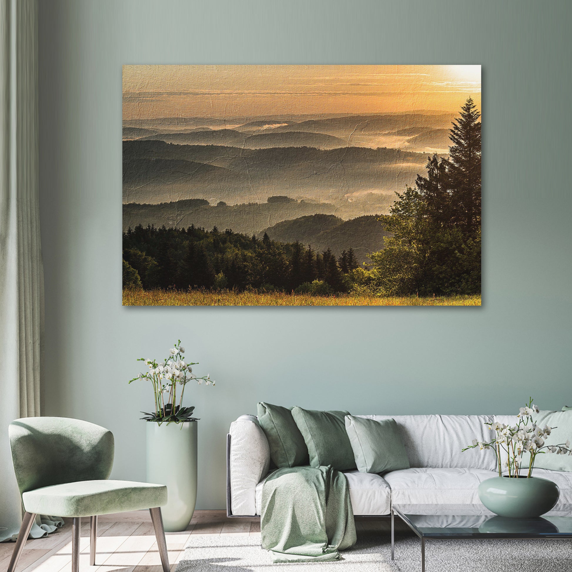Canvas Wall Art Autumn's Serenity in the Woods