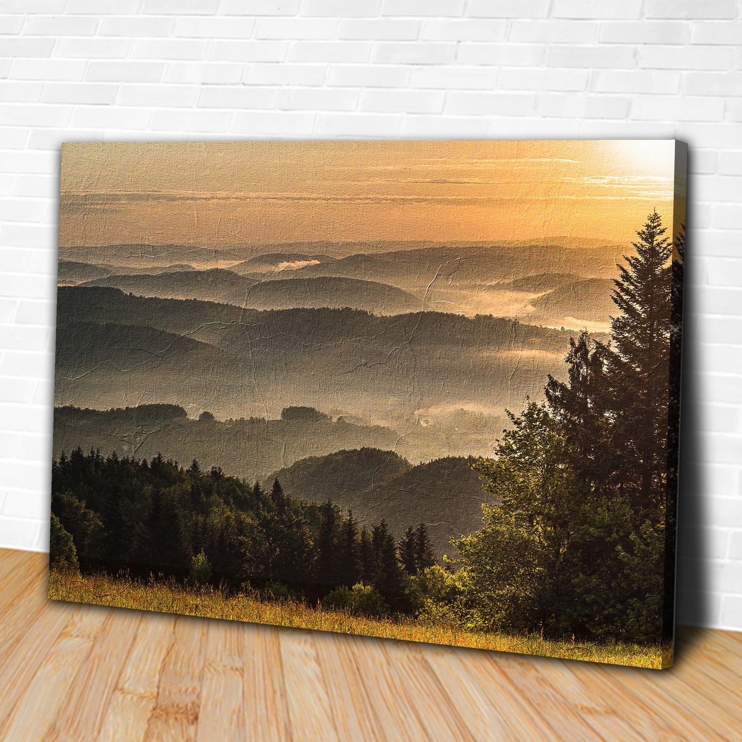 Canvas Wall Art Autumn's Serenity in the Woods