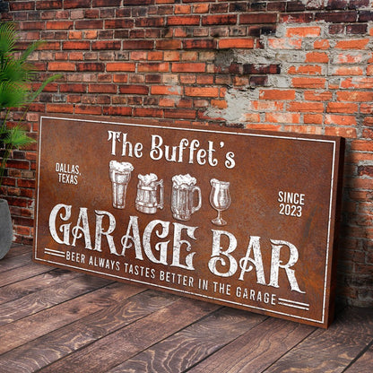 Rustic Garage Bar Sign