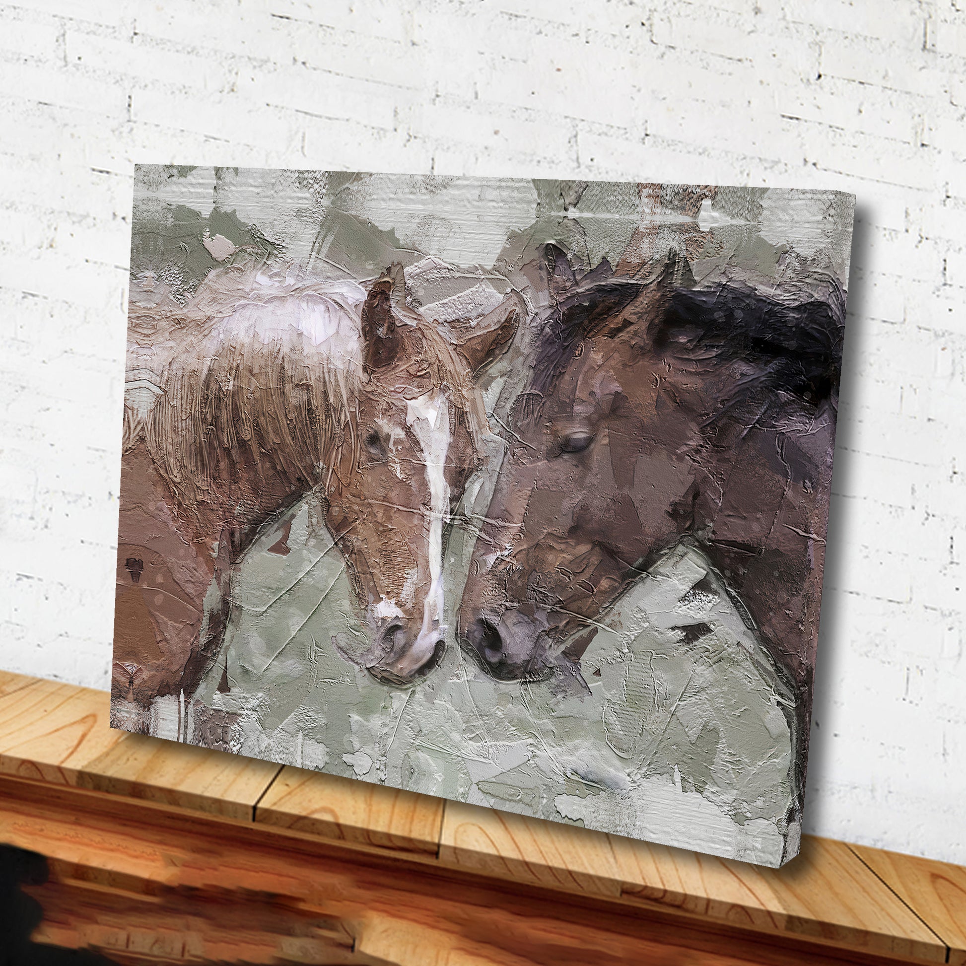 Canvas Wall Art Celebrating Abstract Equine Love