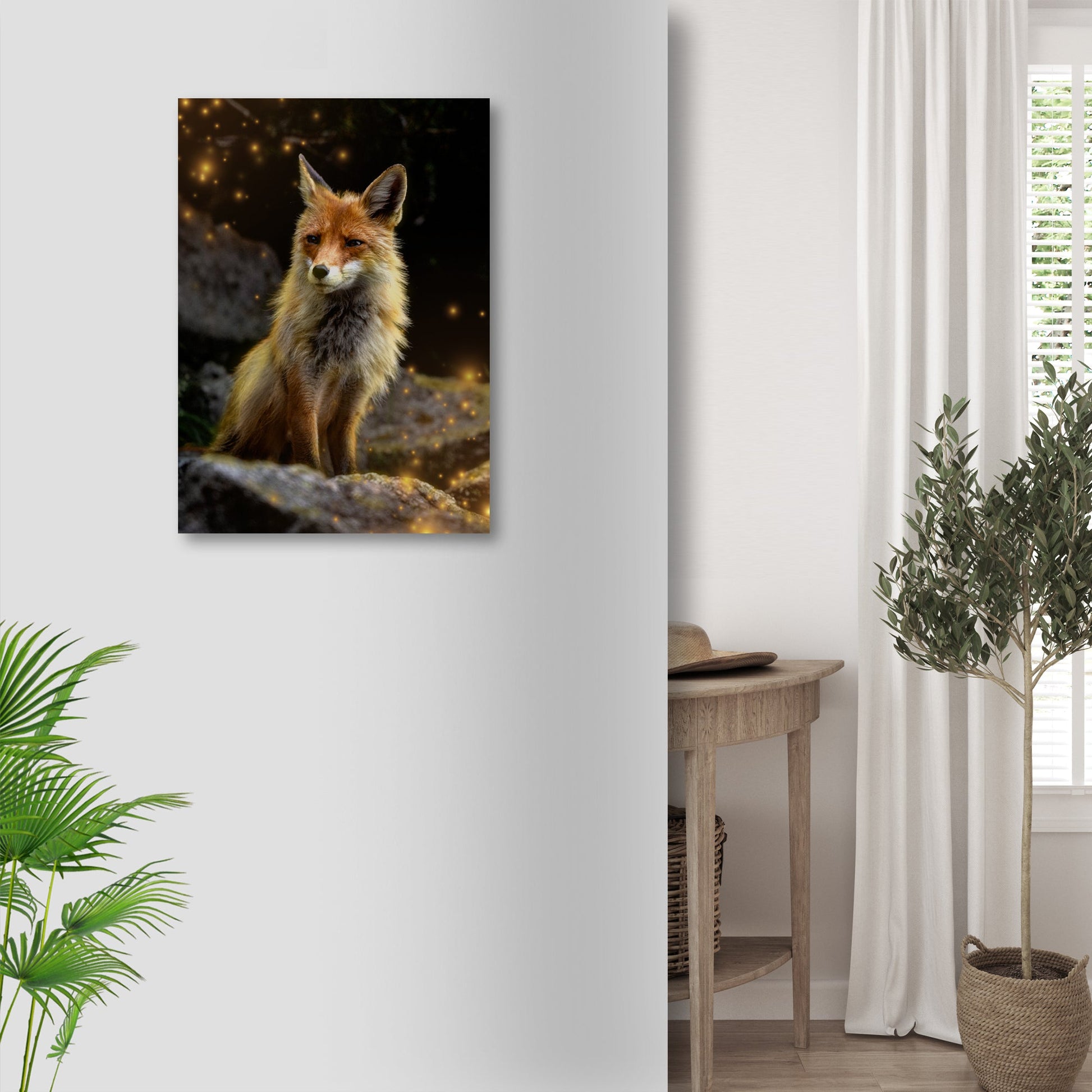 Canvas Wall Art  Fox in the Enchanted Forest
