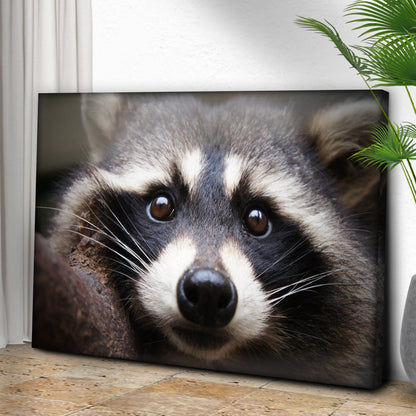 Raccoon Portrait  Canvas Wall Art with Distinct Character