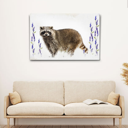 Woodland Raccoon  Canvas Wall Art from the Forest