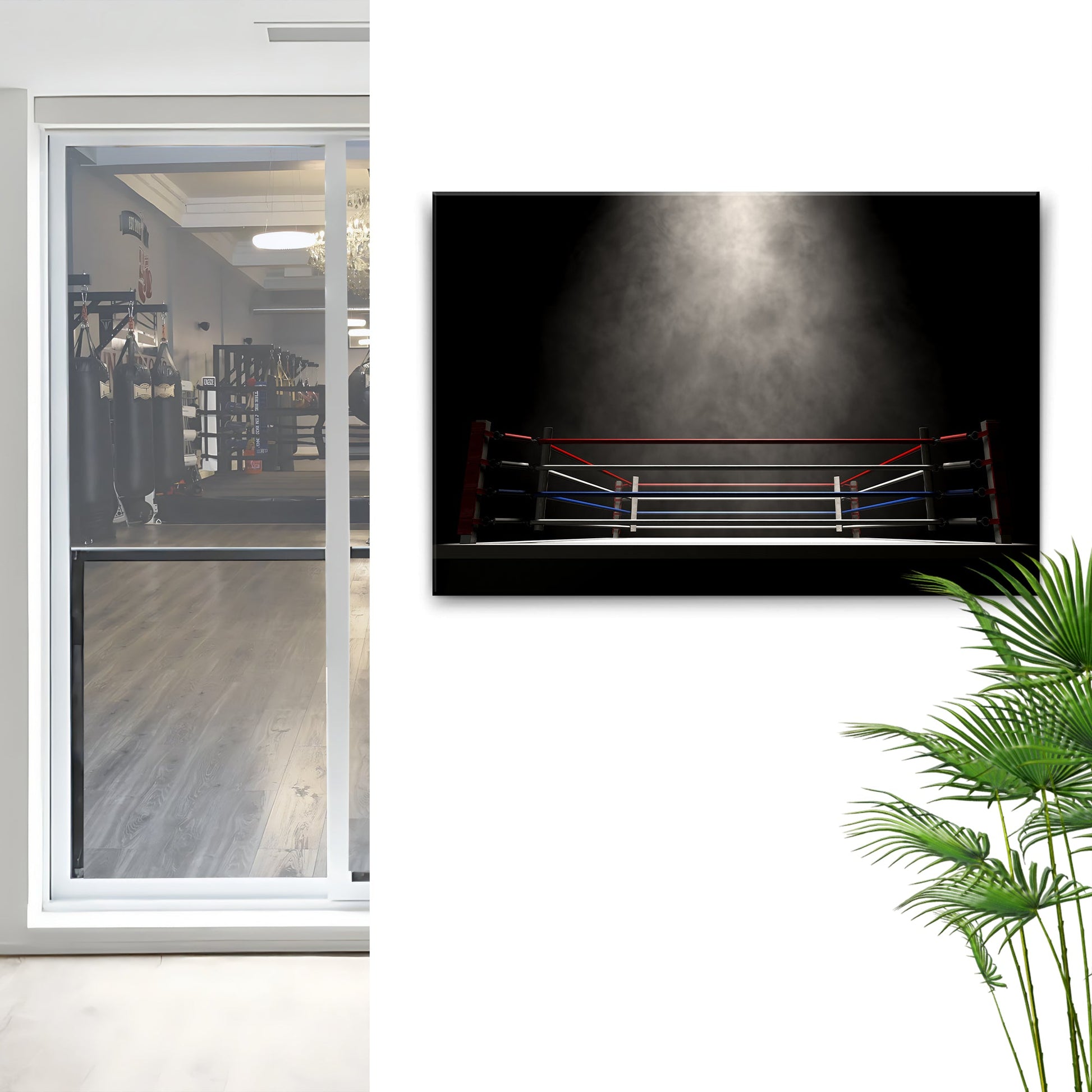Ringside Perspective  Boxing Ring Canvas Wall Art