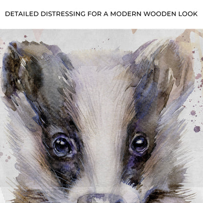 Animals Forest Badger Portrait Canvas