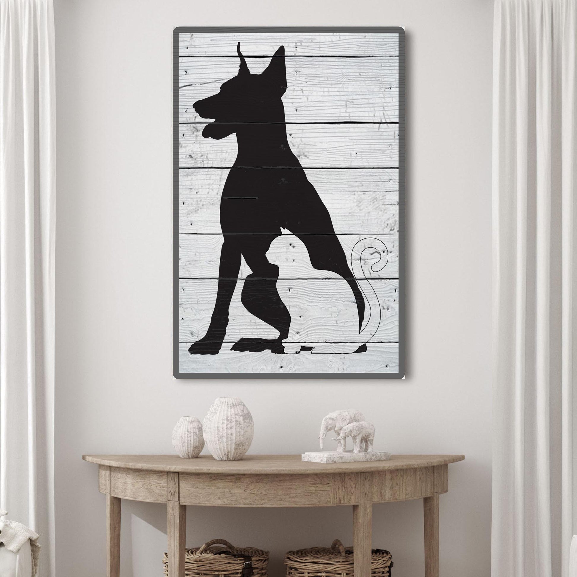 Paw-some Companions Cat and Dog Pet Canvas Wall Art