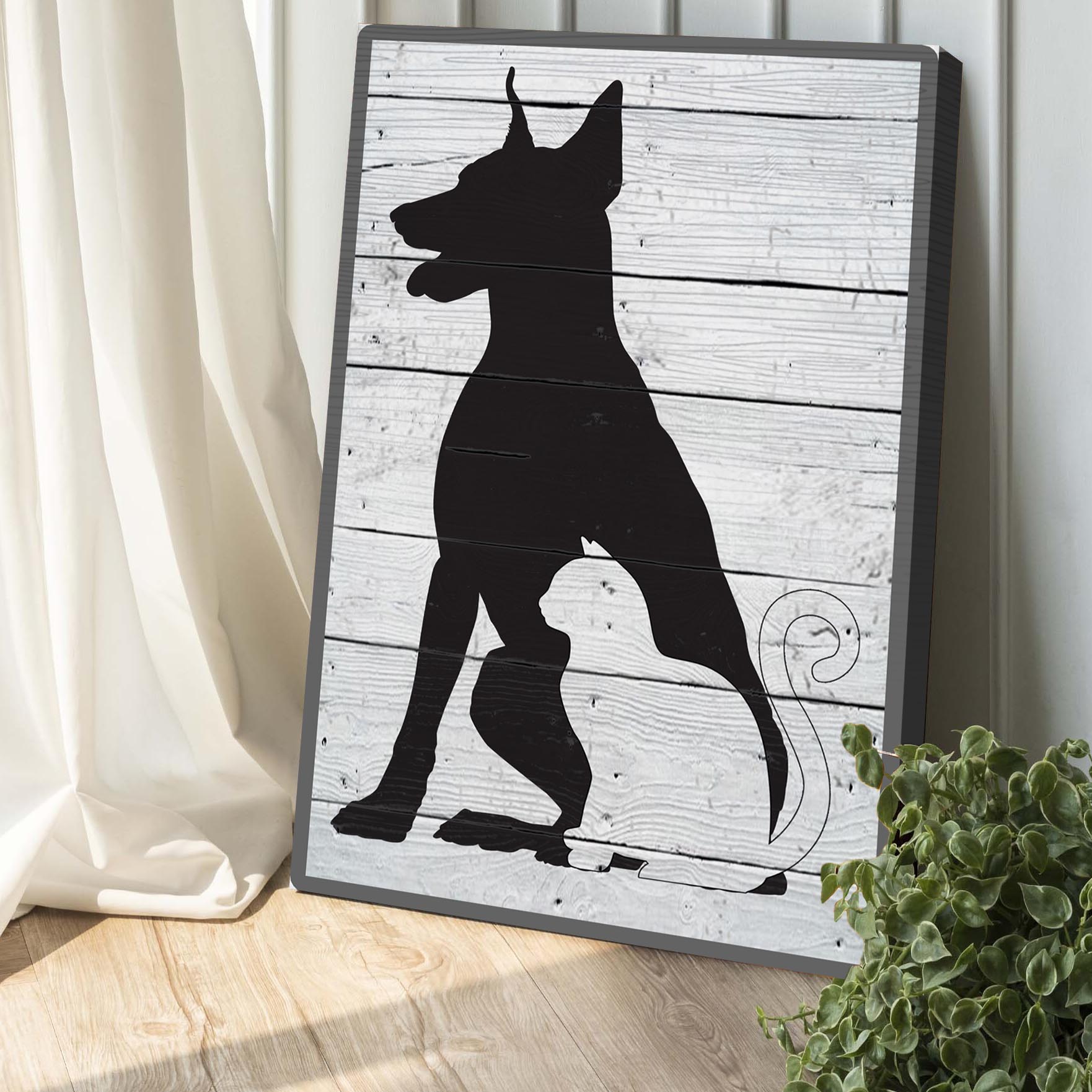 Paw-some Companions Cat and Dog Pet Canvas Wall Art