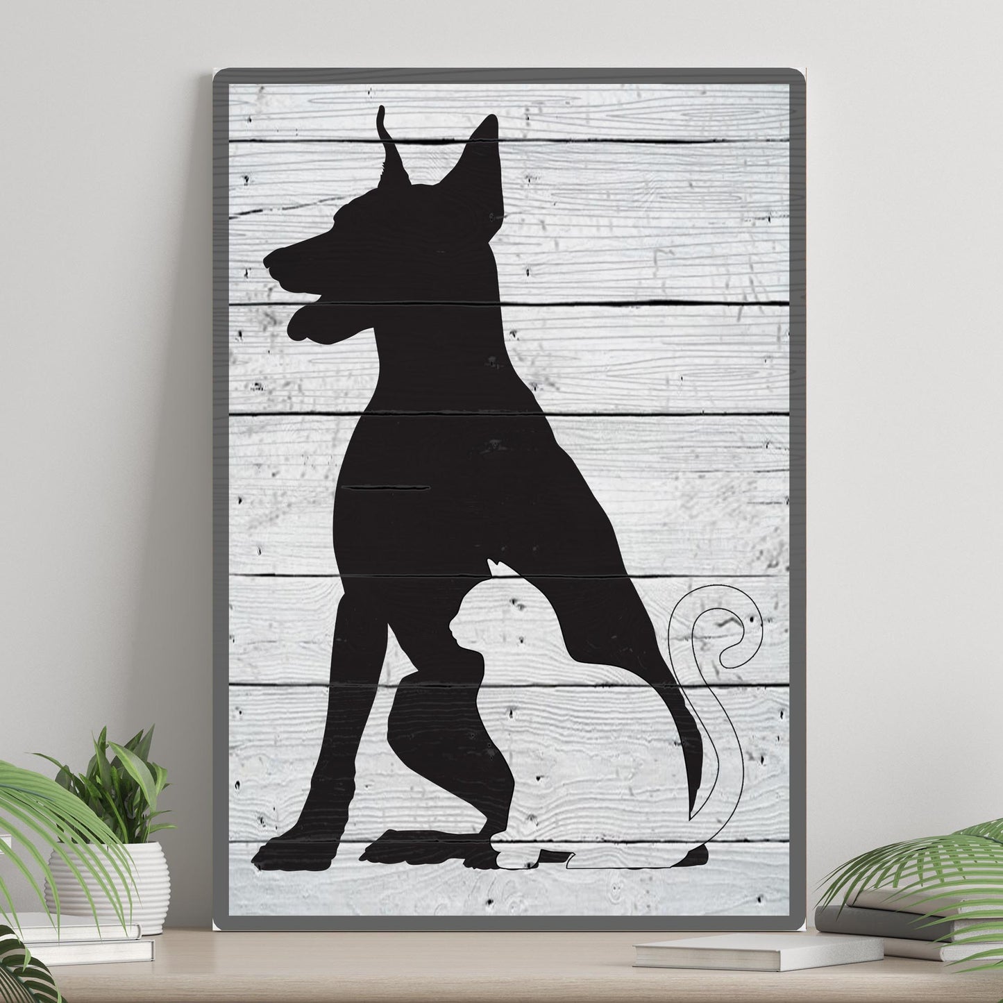 Paw-some Companions Cat and Dog Pet Canvas Wall Art
