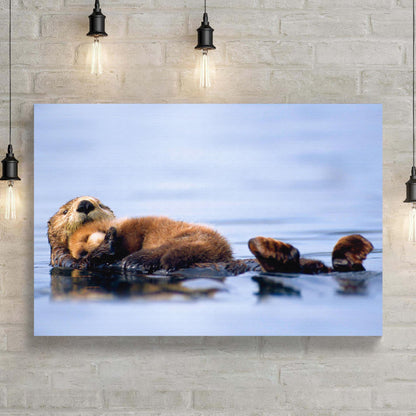 Beaver on the Water Canvas Wall Art from the Forest