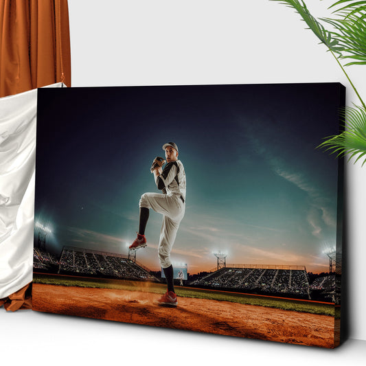 Baseball Pitching Precision Canvas Wall Art