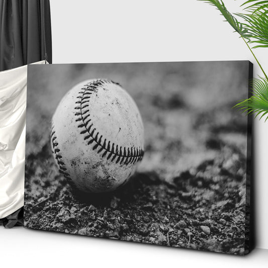 Baseball Monochrome Memories Canvas Wall Art