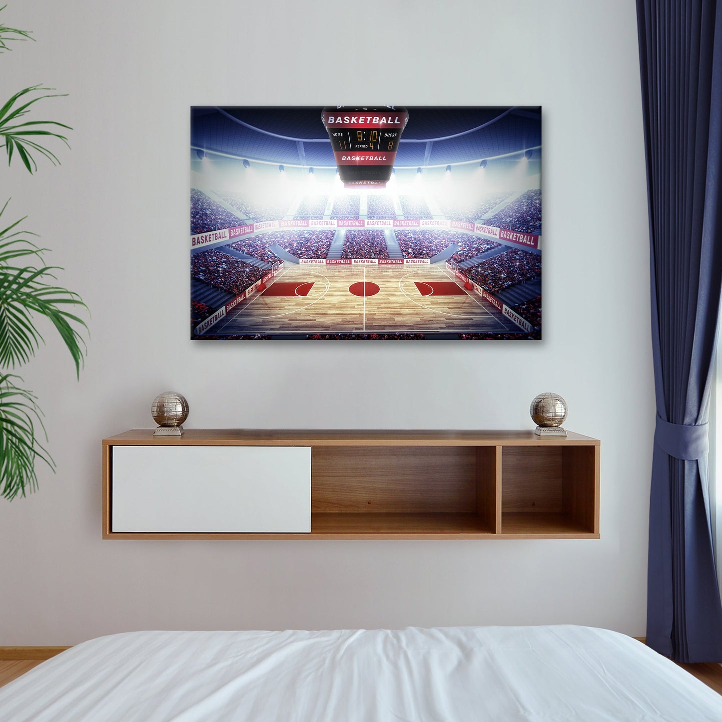 Basketball Stadium Echo Canvas Wall Art