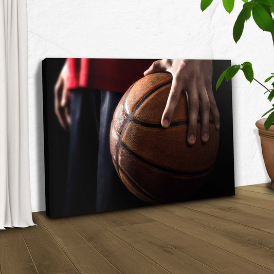 Basketball Player's Grip Intensity Canvas Wall Art