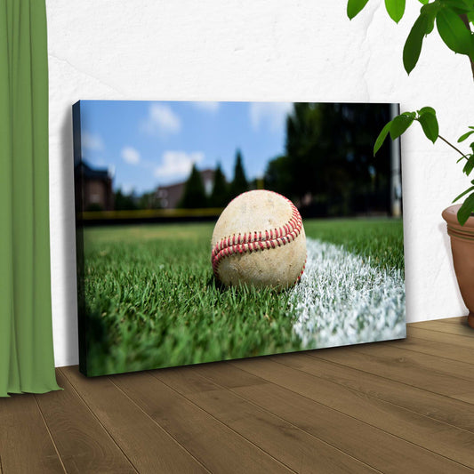 Baseball Foul Line Reminiscence Canvas Wall Art