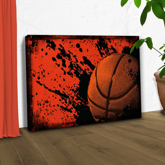 Basketball Grunge Dynamics Canvas Wall Art