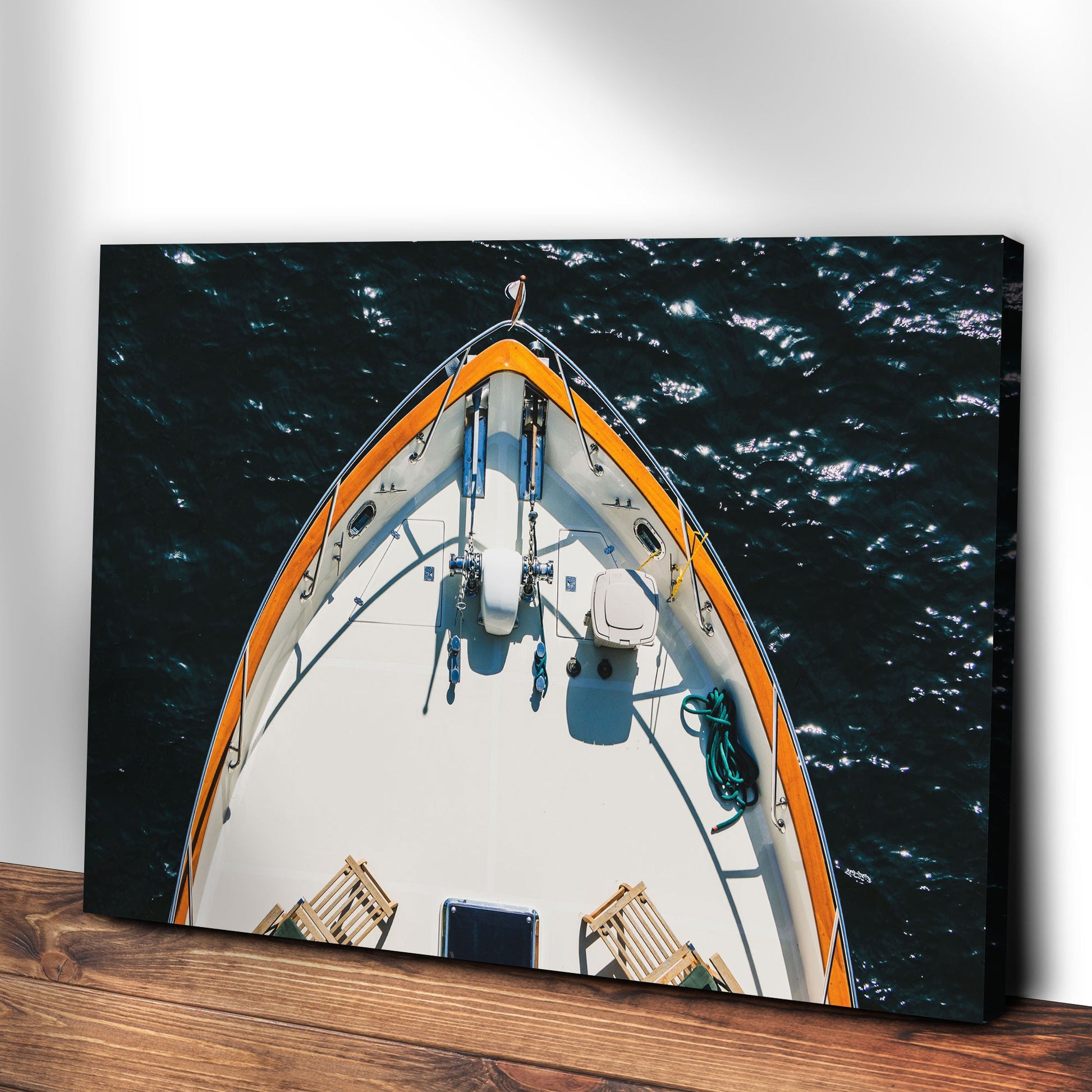 Yacht Serenity  View Aboard Canvas Wall Art