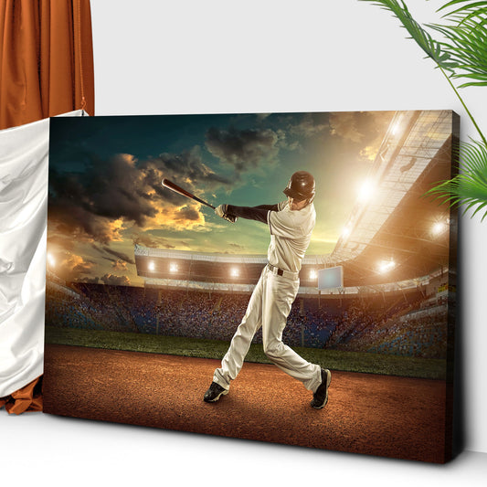 Baseball Hitter's Triumph Canvas Wall Art