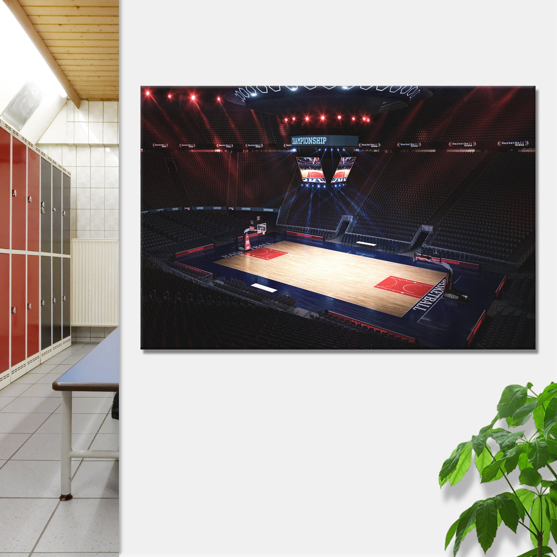 Basketball Arena Intensity Canvas Wall Art