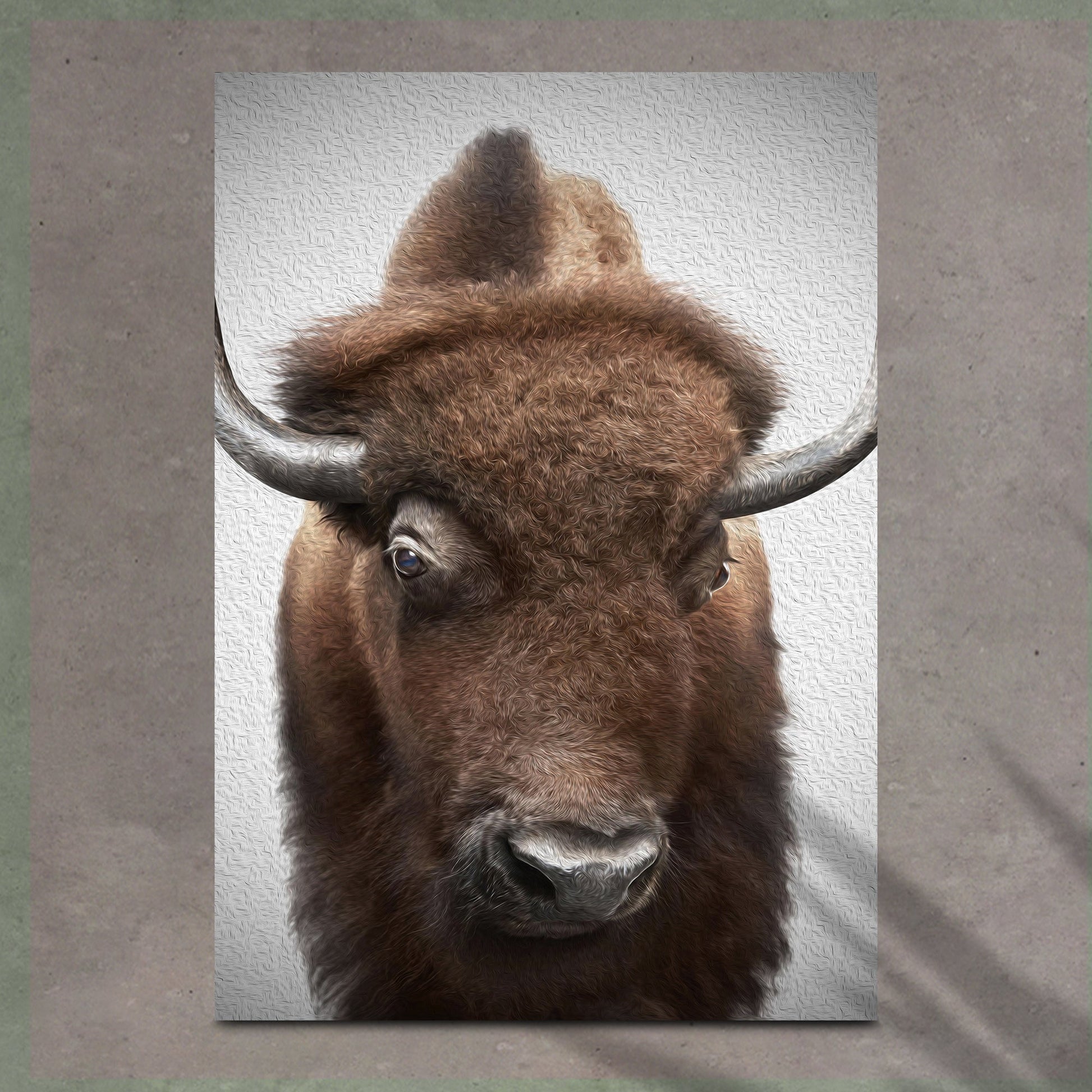 Close-up of Majestic American Bison Canvas