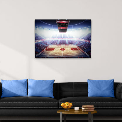 Basketball Stadium Echo Canvas Wall Art