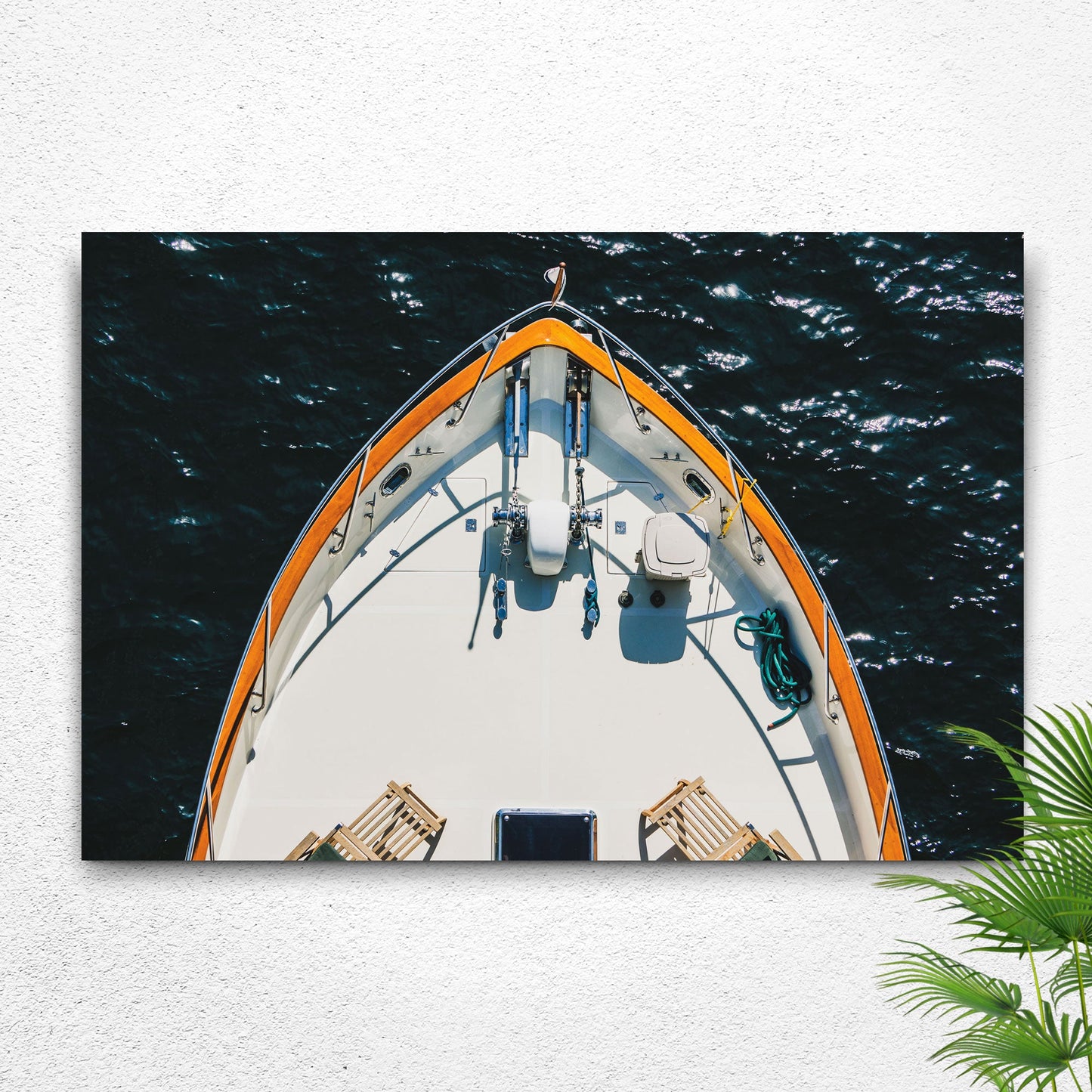 Yacht Serenity  View Aboard Canvas Wall Art