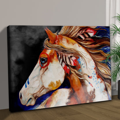 War Horse Chronicles Cherokee War Horse Canvas Wall Art