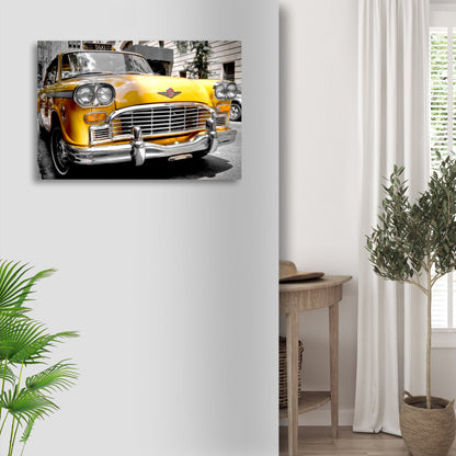 Vintage NYC Taxi Car Taxi Vintage NYC Canvas Wall Art