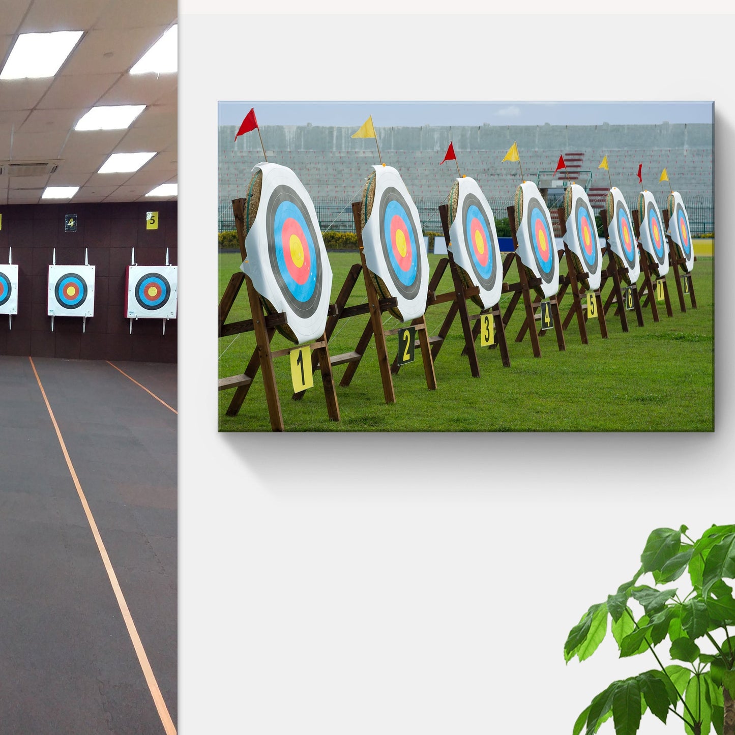 Canvas Wall Art  Archery Targets Awaiting Arrows