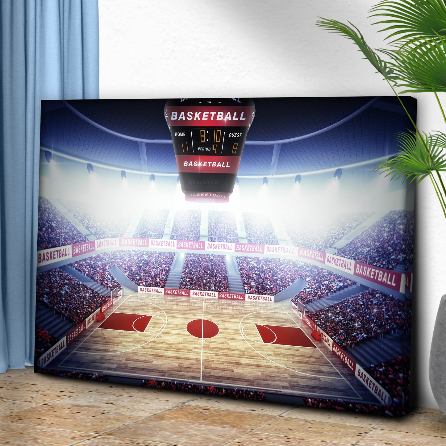 Basketball Stadium Echo Canvas Wall Art