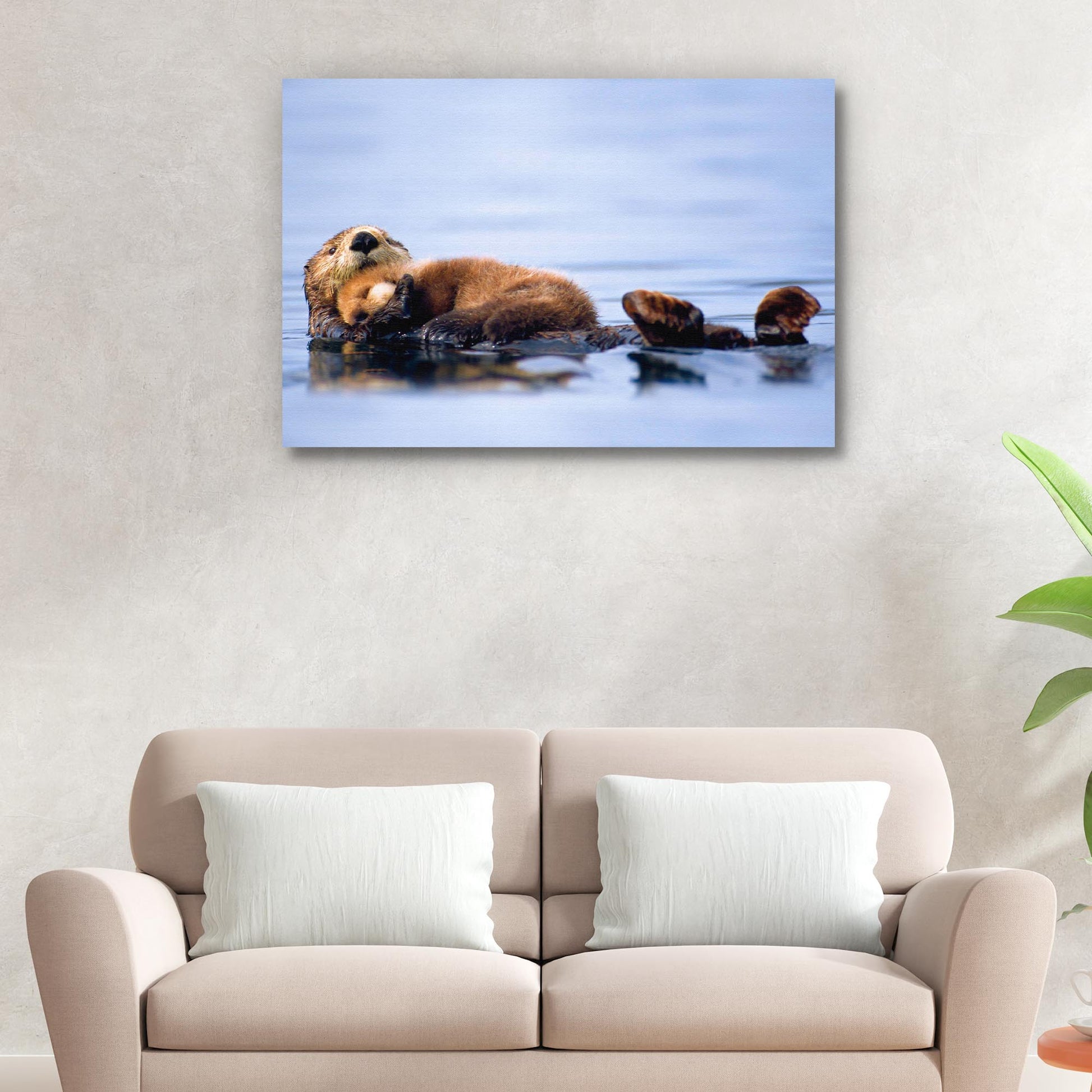 Beaver on the Water Canvas Wall Art from the Forest