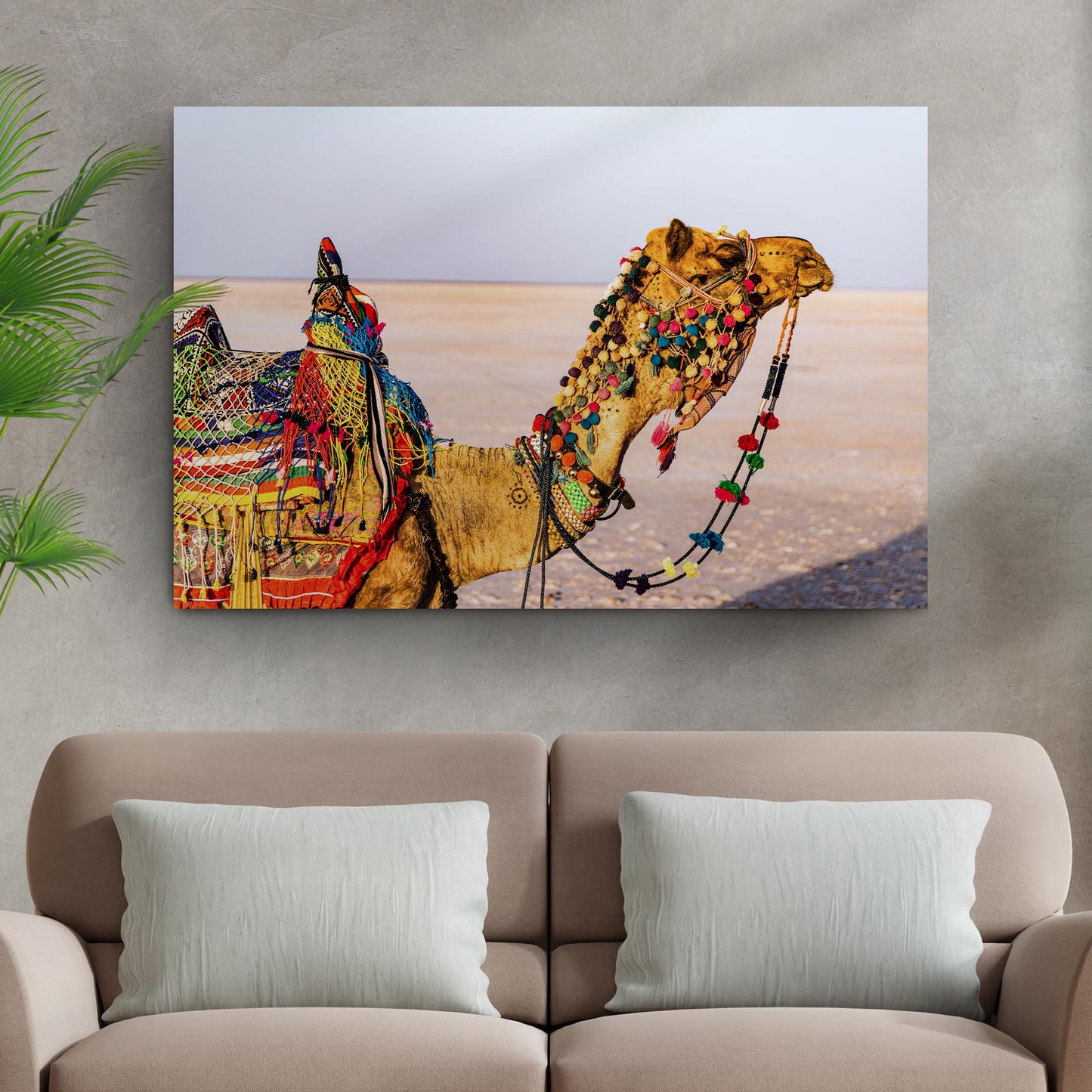 Desert Elegance  Camel Muzzle Canvas Wall Art