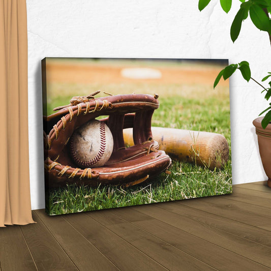 Baseball Necessities Essentials Canvas Wall Art