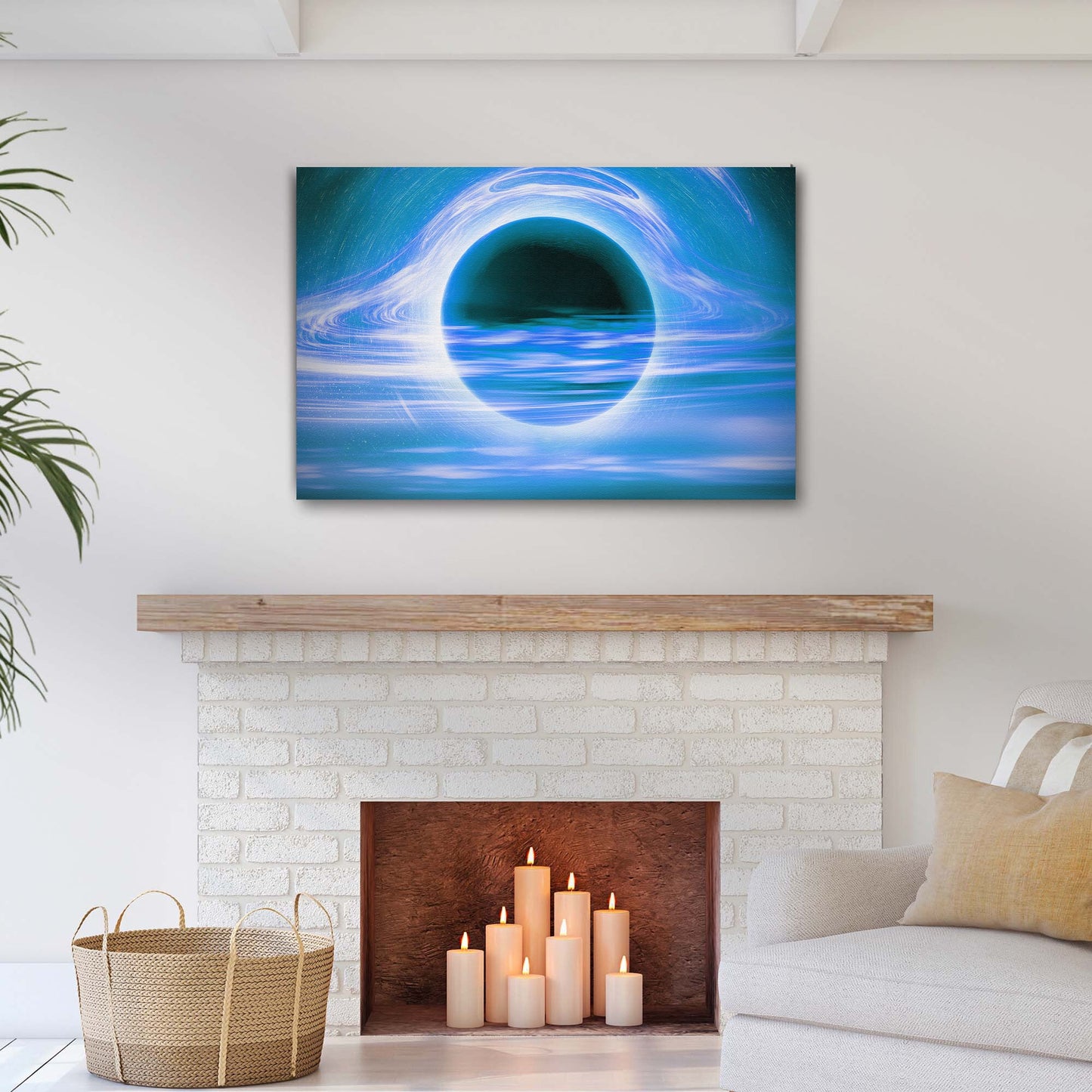 Cosmos Exploration  Black Hole in the Cosmos Canvas Wall Art