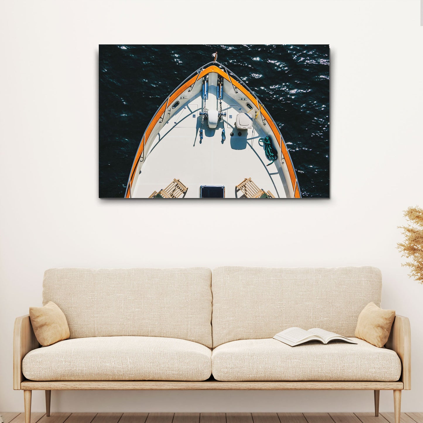 Yacht Serenity  View Aboard Canvas Wall Art