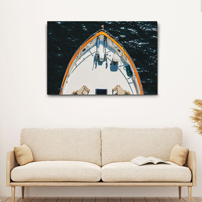 Yacht Serenity  View Aboard Canvas Wall Art