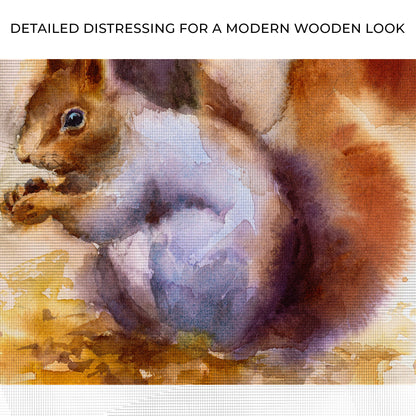 Squirrel's Watercolor Tale  Canvas Wall Art II